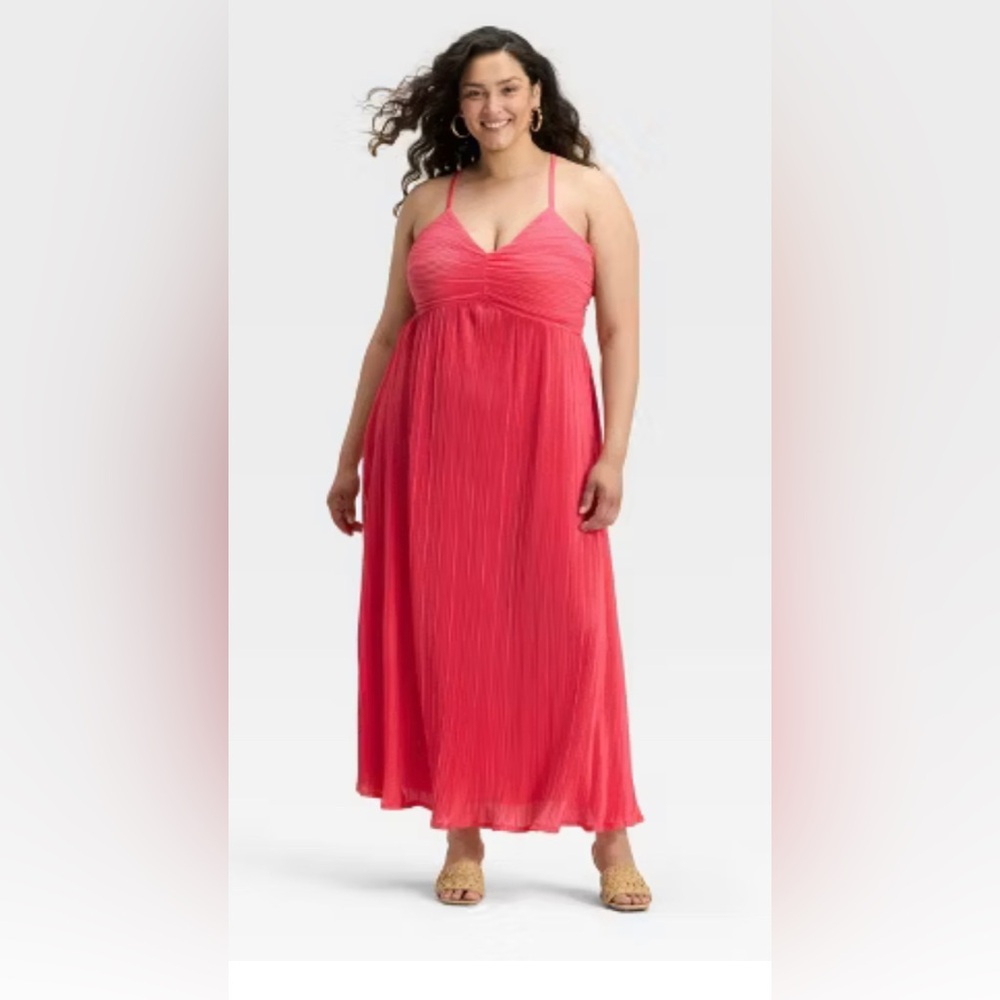 MWT Elegant Coral Maxi Dress size 2X 🌸🌹🌺